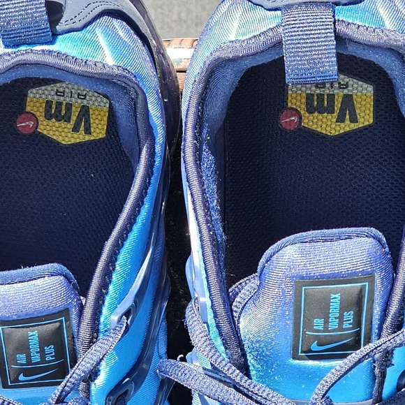 Nike Air Vapormax Plus Obsidian/Obsidian-Photo Blue (924453 401) Size 11 - Picture 6 of 9